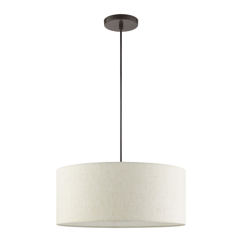 Blossom 3-Light Drum Pendant in English Bronze