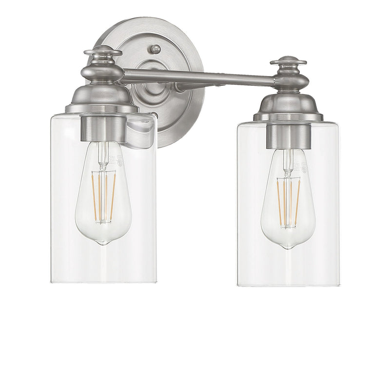 Dardyn 2 Light 13.38" Vanity in Brushed Polished Nickel
