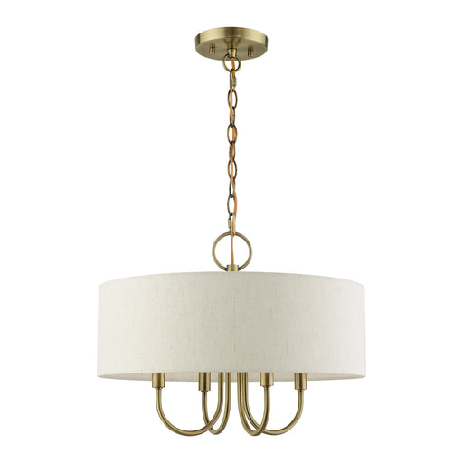 Blossom 4-Light Mini Chandelier in Antique Brass