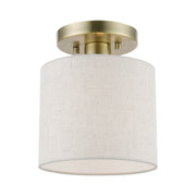 Blossom Petite Semi-Flush Mount in Antique Brass