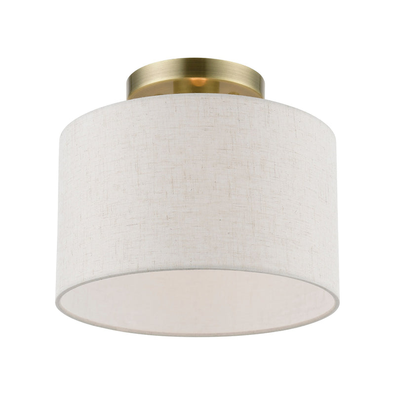 Blossom Small Semi-Flush Mount in Antique Brass