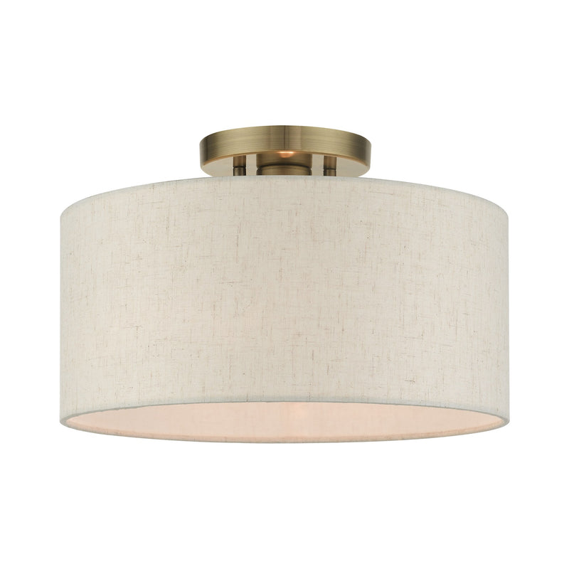 Blossom Medium Semi-Flush Mount in Antique Brass