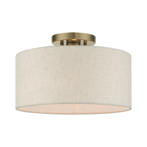 Blossom Medium Semi-Flush Mount in Antique Brass
