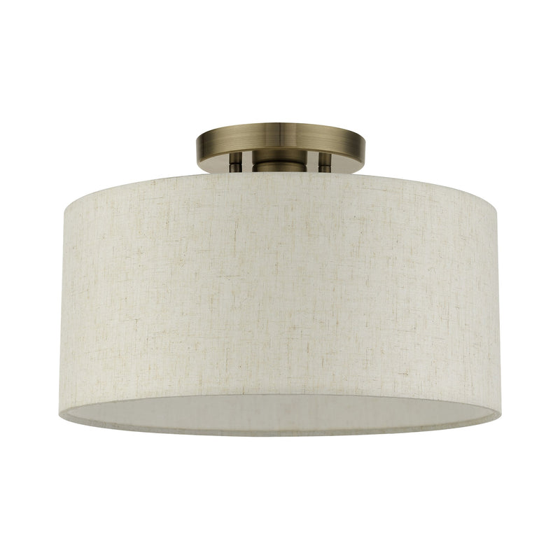Blossom Medium Semi-Flush Mount in Antique Brass