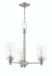 Dardyn 3 Light 20.5" Chandelier in Brushed Polished Nickel