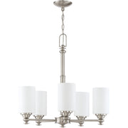 Dardyn 5 Light 25" Chandelier in Brushed Polished Nickel