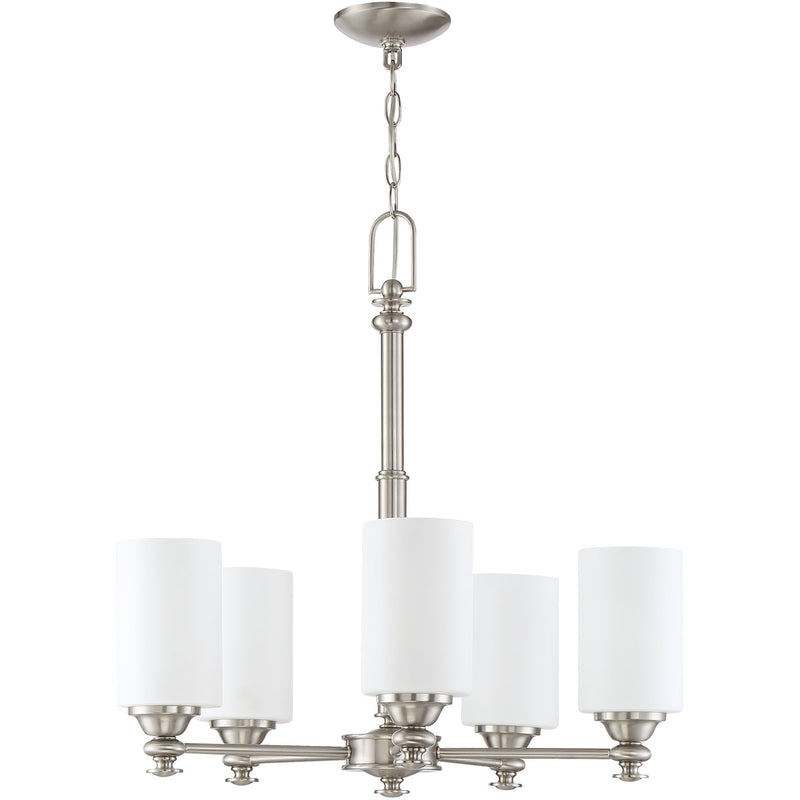 Dardyn 5 Light 25" Chandelier in Brushed Polished Nickel