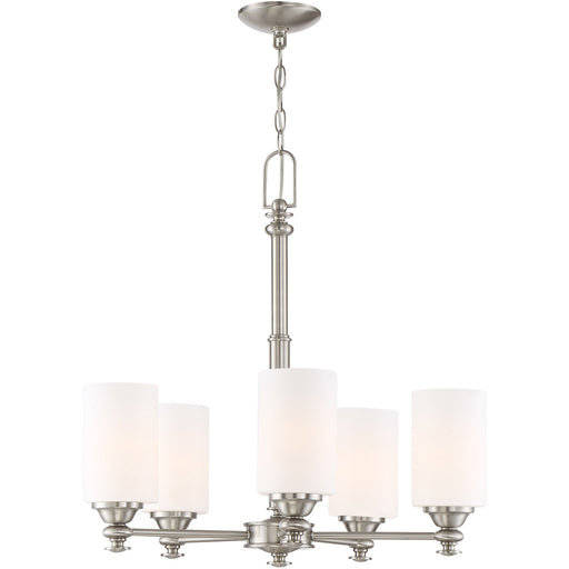 Dardyn 5 Light 25" Chandelier in Brushed Polished Nickel