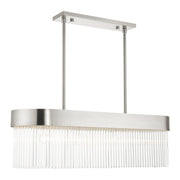 Norwich 4-Light Linear Chandelier in Brushed Nickel