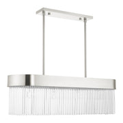 Norwich 4-Light Linear Chandelier in Brushed Nickel
