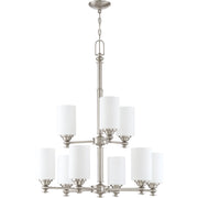 Dardyn 9 Light 29.25" Chandelier in Brushed Polished Nickel