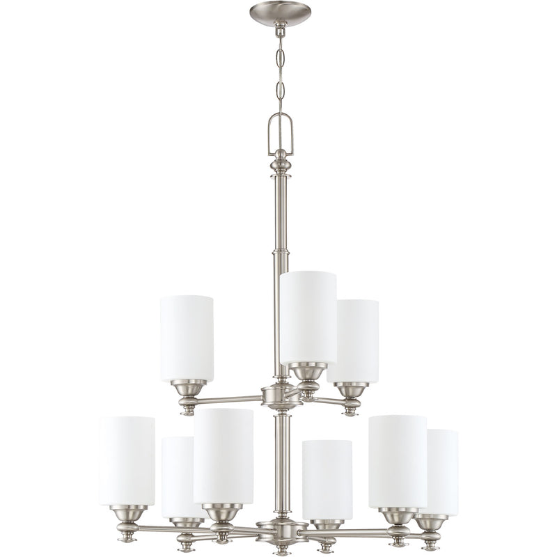Dardyn 9 Light 29.25" Chandelier in Brushed Polished Nickel