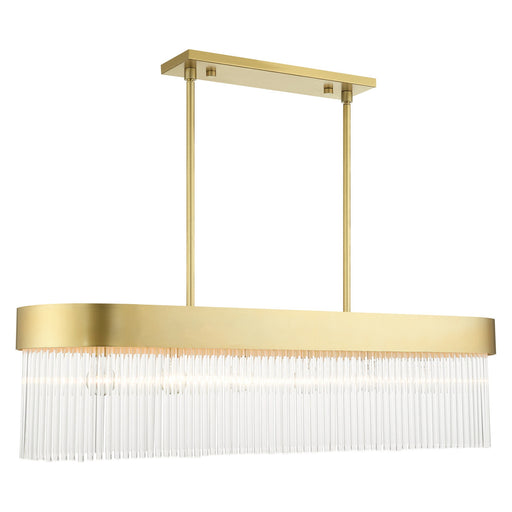 Norwich 6-Light Linear Chandelier in Soft Gold