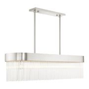 Norwich 6-Light Linear Chandelier in Brushed Nickel