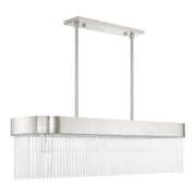 Norwich 6-Light Linear Chandelier in Brushed Nickel