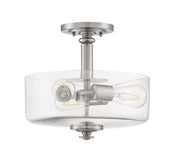 Dardyn 3 Light 13" Convertible Semi Flush in Brushed Polished Nickel