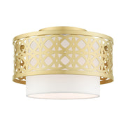 Calinda Small Semi-Flush Mount in Soft Gold