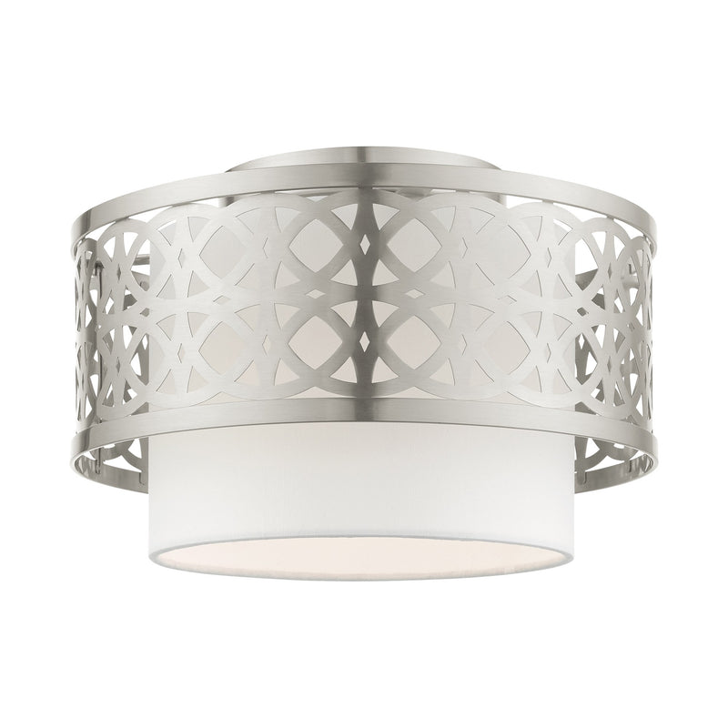 Calinda Small Semi-Flush Mount in Brushed Nickel