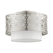 Calinda Small Semi-Flush Mount in Brushed Nickel