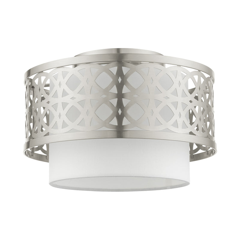 Calinda Small Semi-Flush Mount in Brushed Nickel