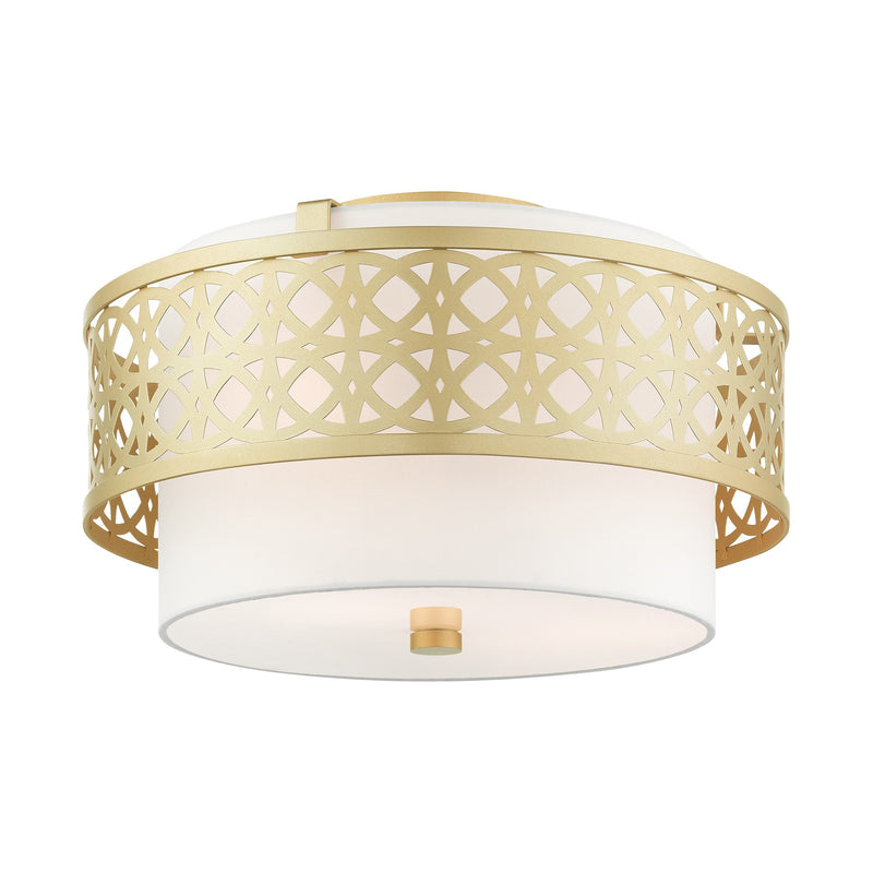 Calinda 3-Light Medium Semi-Flush Mount in Soft Gold