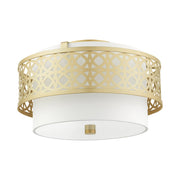 Calinda 3-Light Medium Semi-Flush Mount in Soft Gold