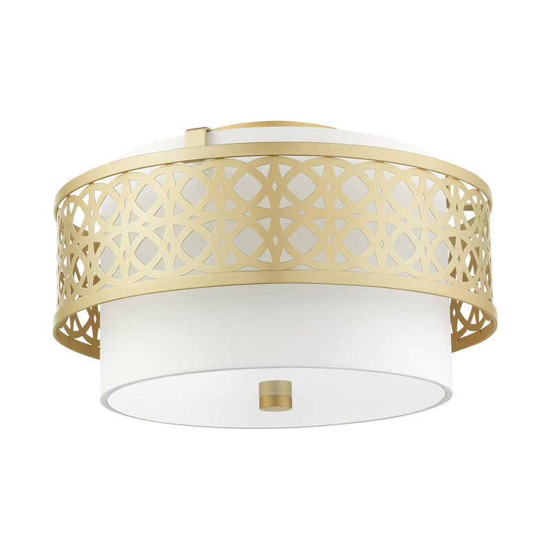 Calinda 3-Light Medium Semi-Flush Mount in Soft Gold