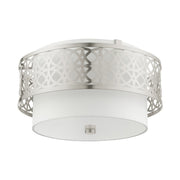 Calinda 3-Light Medium Semi-Flush Mount in Brushed Nickel