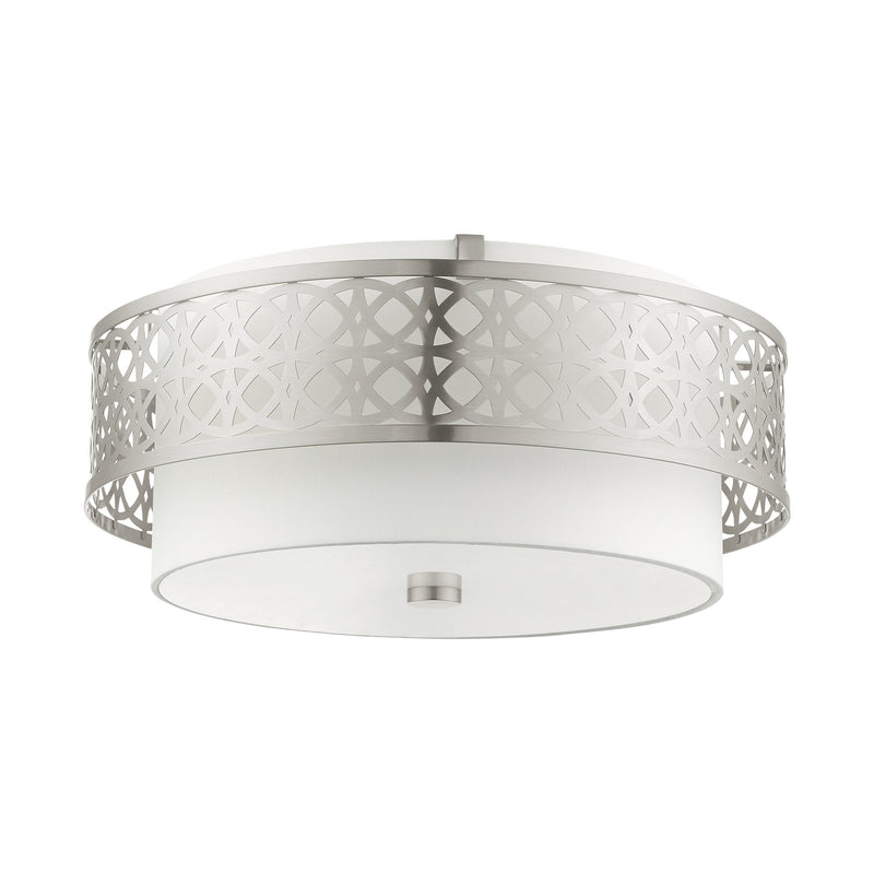Calinda 4-Light Large Semi-Flush Mount in Brushed Nickel