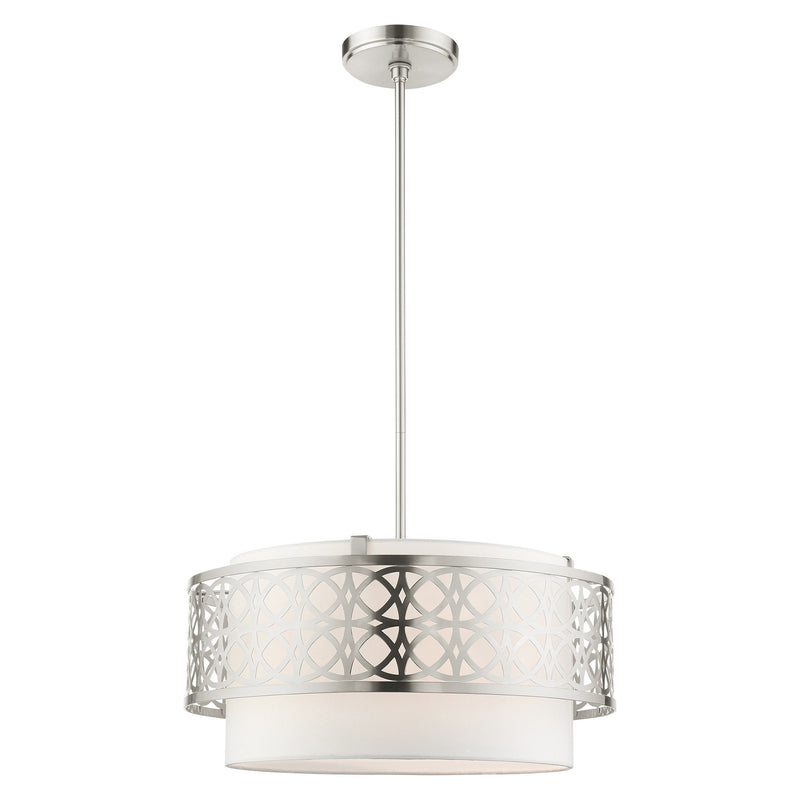Calinda 4-Light Chandelier in Brushed Nickel