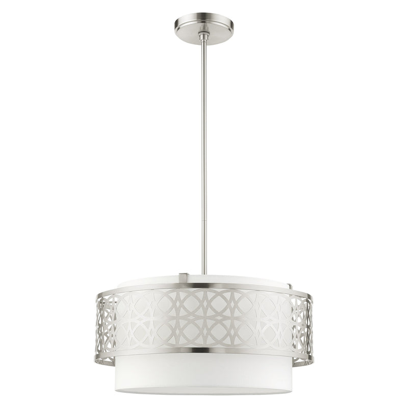 Calinda 4-Light Chandelier in Brushed Nickel