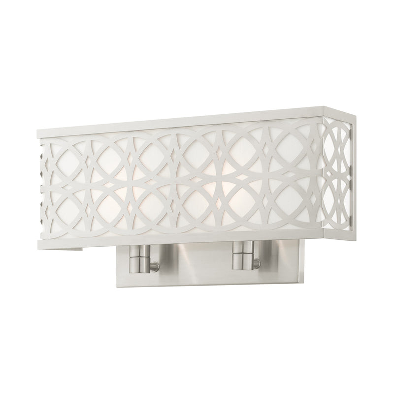 Calinda 2-Light ADA Wall Sconce in Brushed Nickel