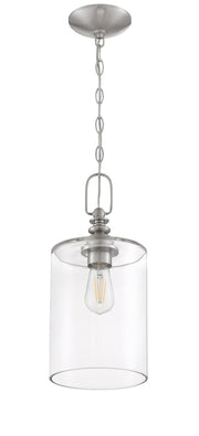 Dardyn 1 Light 7.5" Mini Pendant in Brushed Polished Nickel