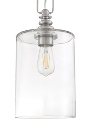 Dardyn 1 Light 7.5" Mini Pendant in Brushed Polished Nickel