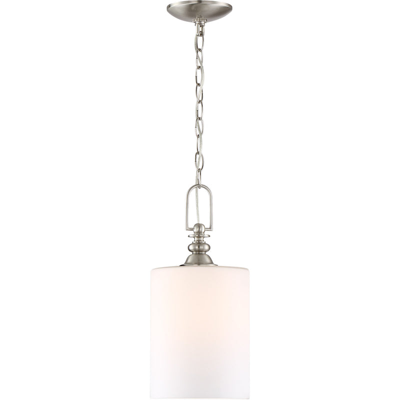 Dardyn 1 Light 7.5" Mini Pendant in Brushed Polished Nickel