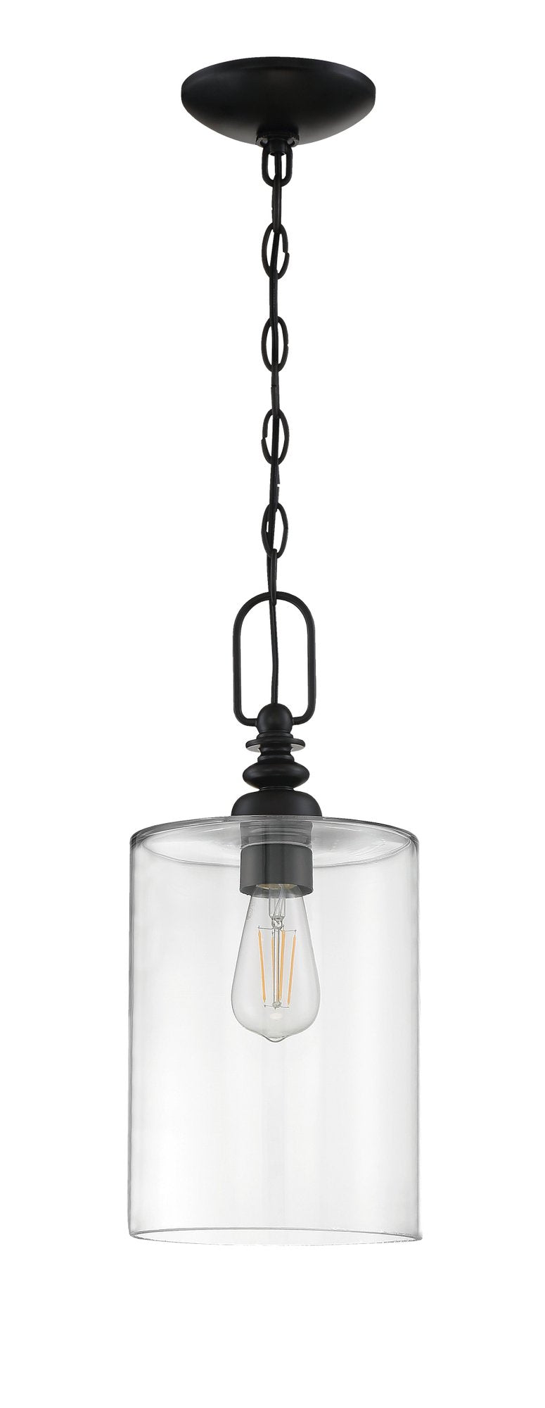 Dardyn 1 Light 7.5" Mini Pendant in Flat Black