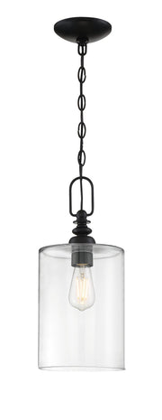 Dardyn 1 Light 7.5" Mini Pendant in Flat Black