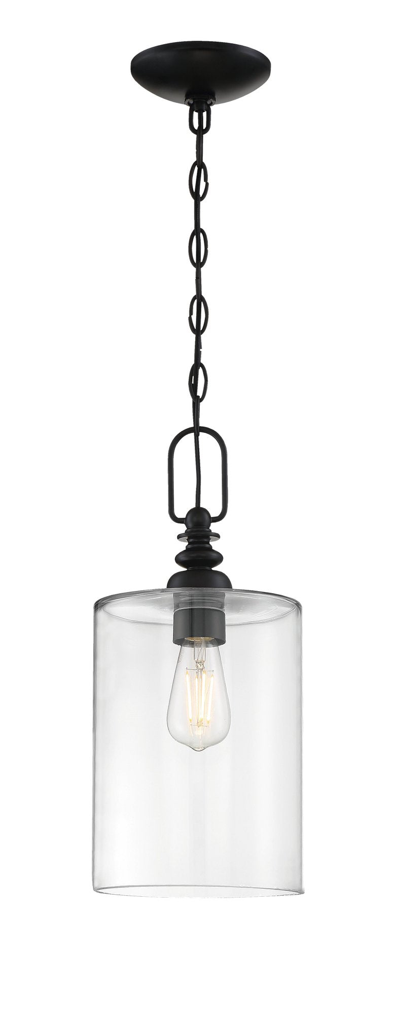 Dardyn 1 Light 7.5" Mini Pendant in Flat Black