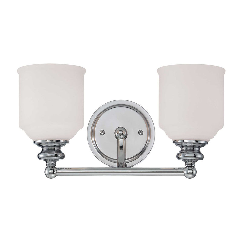 Melrose 2-Light Bath Vanity Light in Polished Chrome
