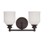 Melrose 2-Light Bath Vanity Light in English Bronze