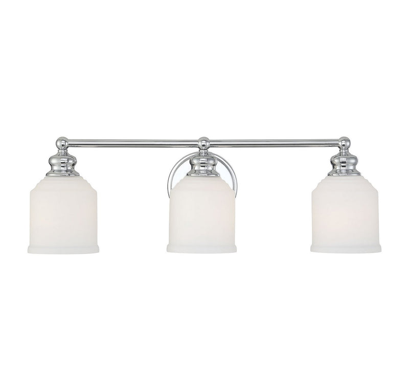 Melrose 3-Light Bath Vanity Light in Polished Chrome
