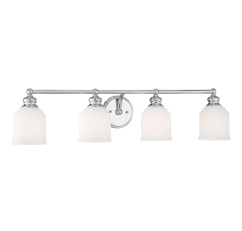 Melrose 4-Light Bath Vanity Light in Polished Chrome