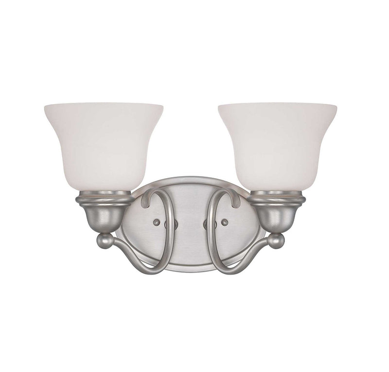 Yates 2-Light Bath Vanity Light in Pewter