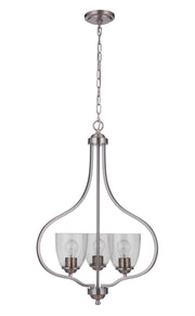 Serene 3 Light 22.5" Foyer in Brushed Polished Nickel