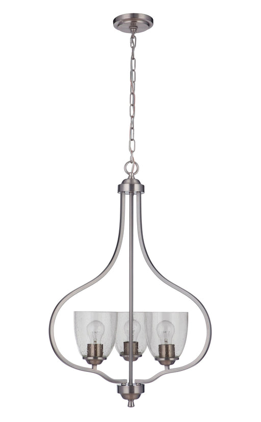 Serene 3 Light 22.5" Foyer in Brushed Polished Nickel