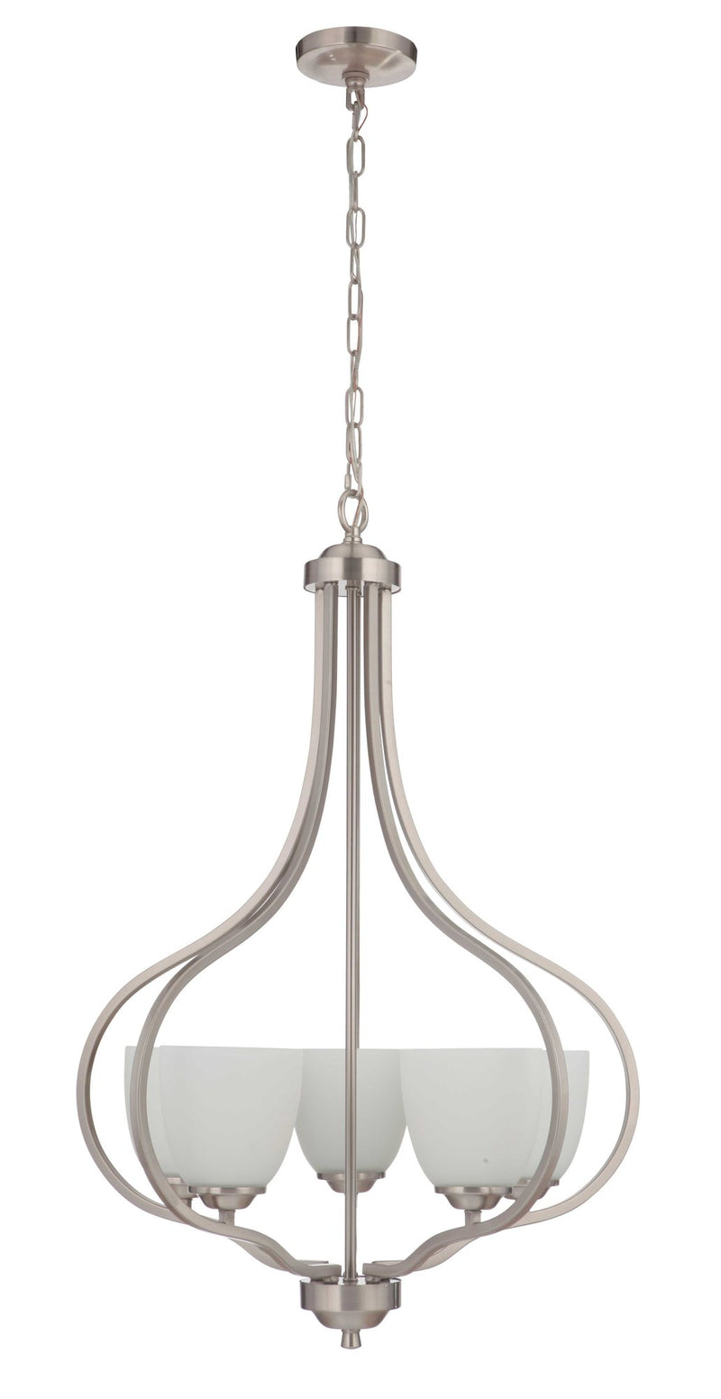 Serene 5 Light 25" Foyer in Brushed Polished Nickel