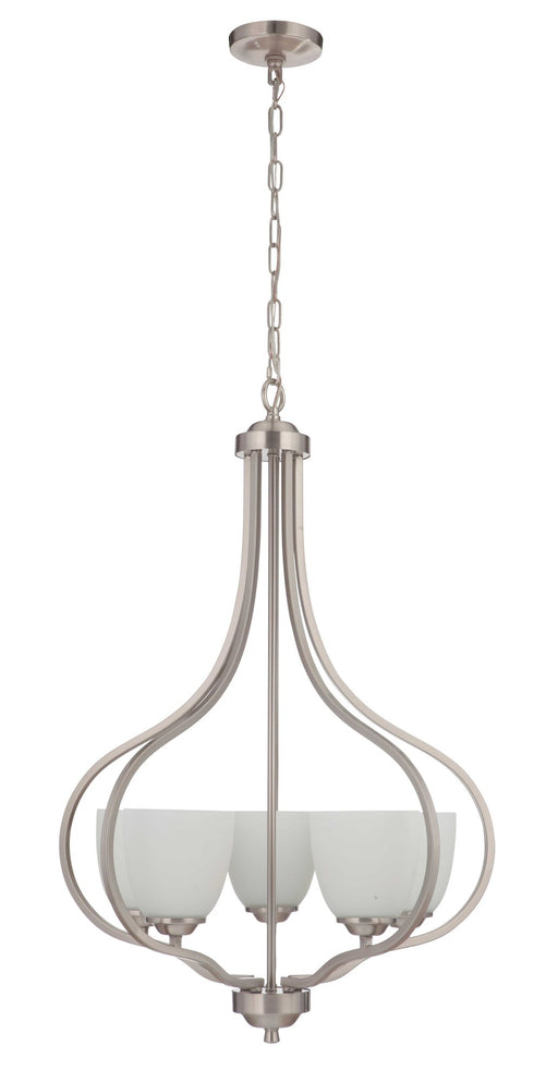 Serene 5 Light 25" Foyer in Brushed Polished Nickel