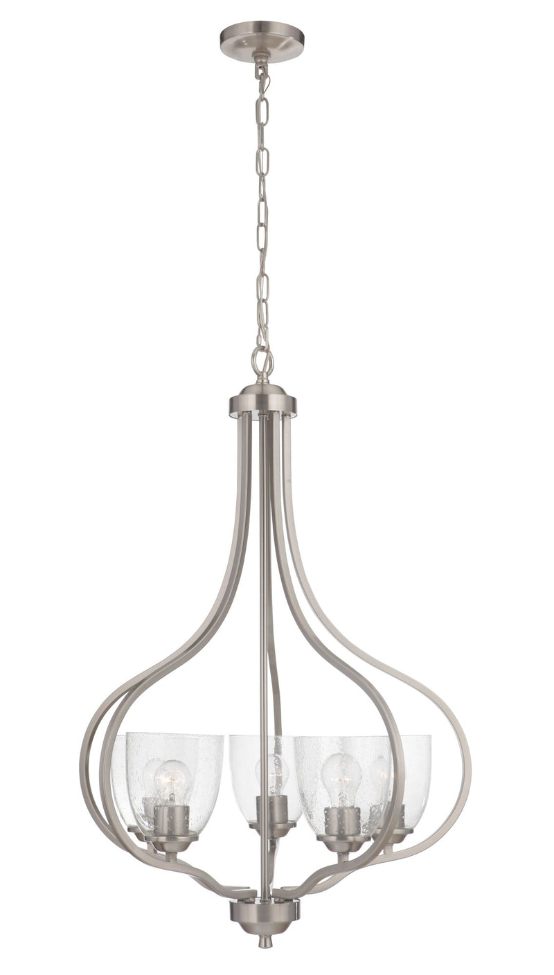 Serene 5 Light 25" Foyer in Brushed Polished Nickel