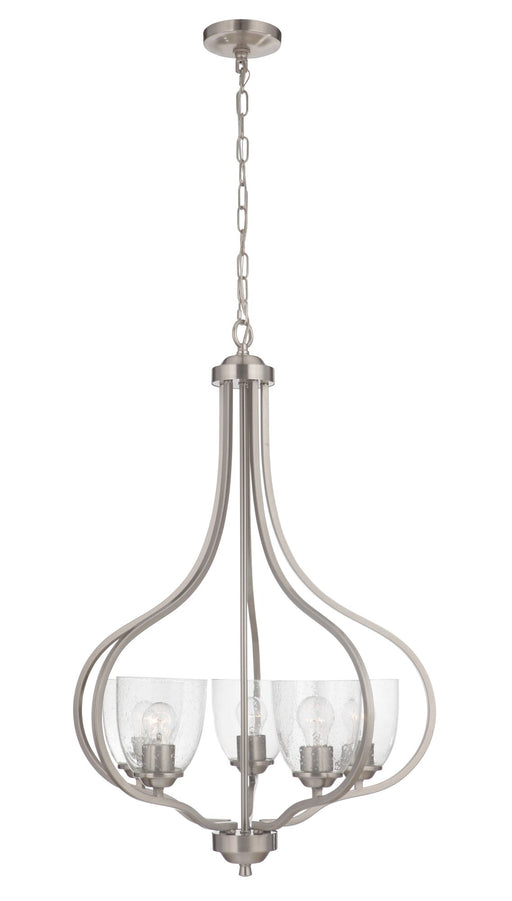 Serene 5 Light 25" Foyer in Brushed Polished Nickel