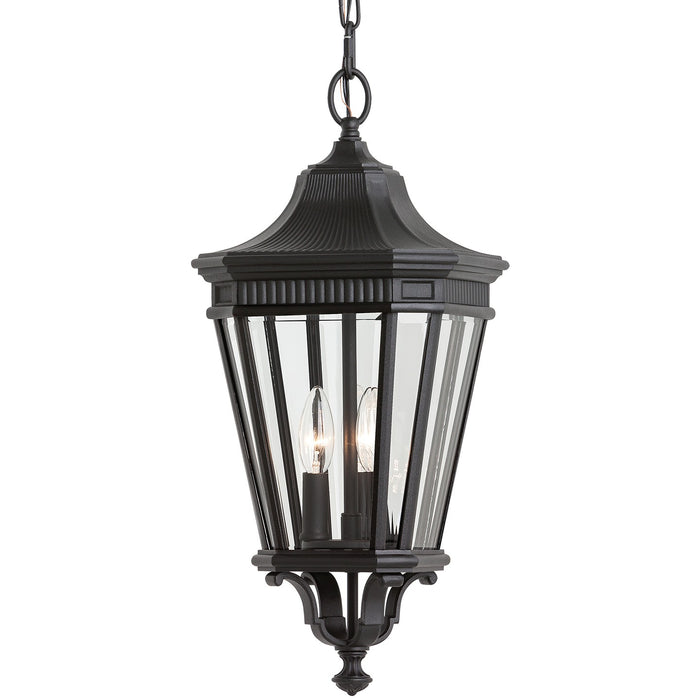 Cotswold Lane Three Light Outdoor Fixture in Black